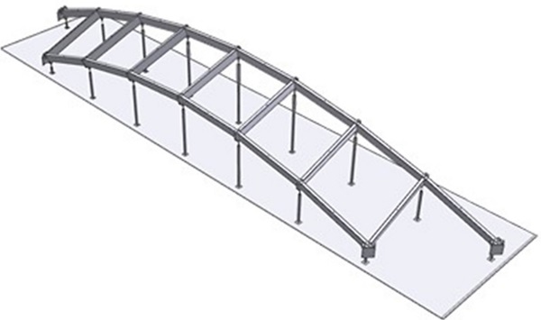 Figure 15: A green marked frame (see Figure 10) in the welding jig.