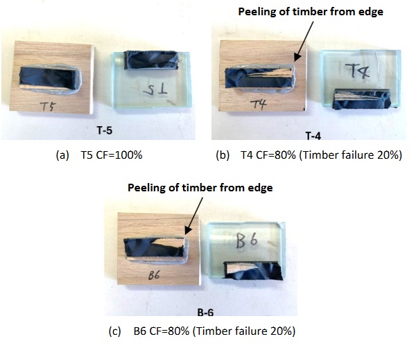 Fig. 17: Conditions of the specimens after testing.