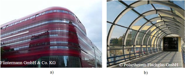 Fig. 1 Thermally curved glass in buildings