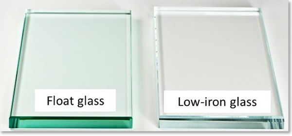 Fig. 1: Float and low-iron glass types used in this study.
