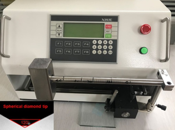 Fig. 1: Configuration of the scratch testing machine.