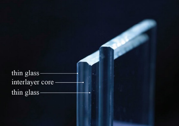 Fig. 1 Two NEEROGLAS® sheets with 1-mm thin glass cover layers