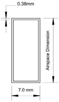 Figure 1. Typical Spacer Dimensions Assumed for Model