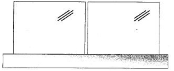 Figure 1(a) Glass Balustrade, supported only at the bottom edge.