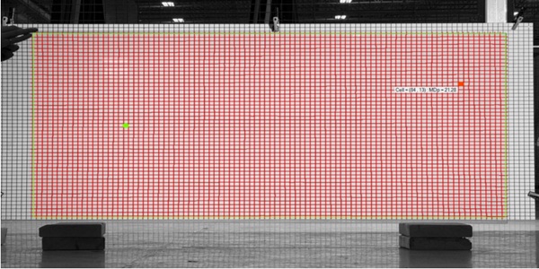 Fig. 21 - InspectorG cropped area with red dot indicating the maximum value.