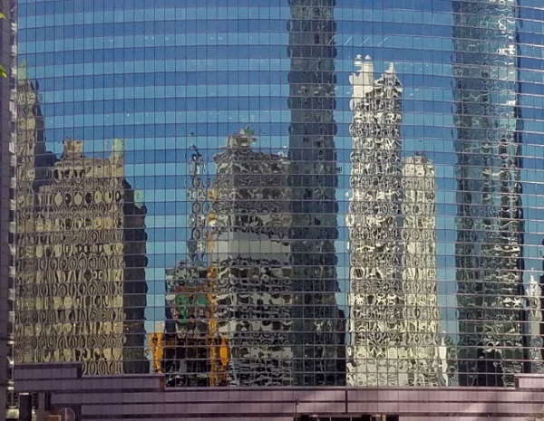 Figure 2: Examples of bad visual quality of facades and tempered glass in Chicago