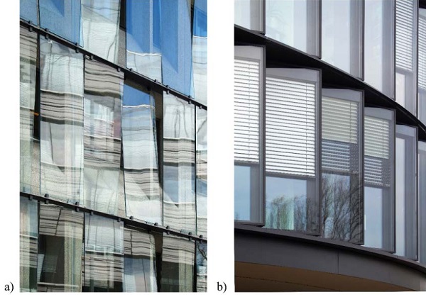 Fig. 2 a) Casuariestraat, DGMR in Hague (arch. Fokkema Partners, 2007), b) ESO European Southern Observatory (arch. Auer Weber, 2008)