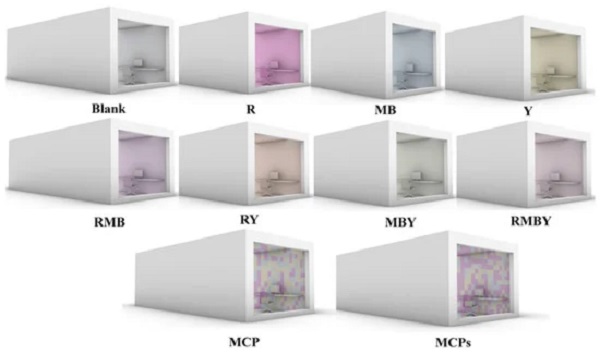 Figure 2. Coated color shades used for windows.