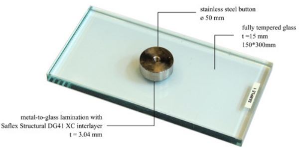 Figure 2: Overview of button specimen. Nominal dimensions are provided in mm