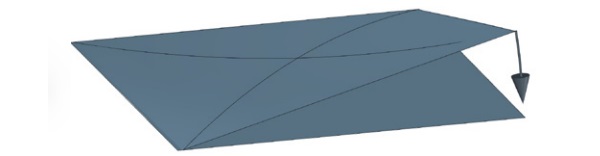 Figure 2: Cold-warping a Hyperbolic Paraboloid Surface into a Planar Surface