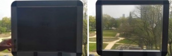 Fig 2. ELM Dynamic Glass: Off (left) & On (right).