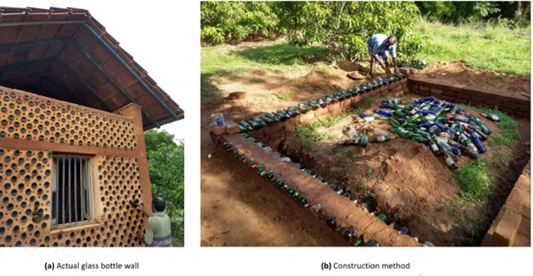 Fig. 2: Beer bottle house in Tamil Nadu, India (All About Architecture 2021).