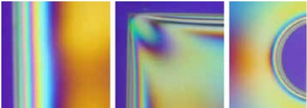 Figure 2 - Examples of geometrically induced anisotropies: edge, corner and bore