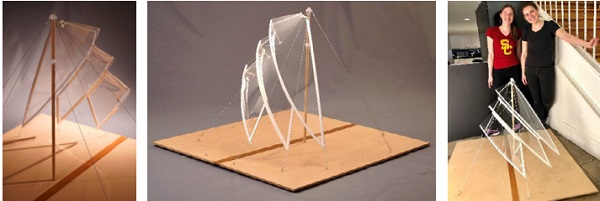 Figure 31,32,33: USC Master Student Josephine Stoddard scaled model (left, center); Scaled model and humans for scale (right)