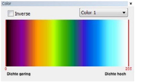 Figure 3: colour density scale