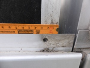 Figure 3 Typically Detail with a missing screw and near edge mounting