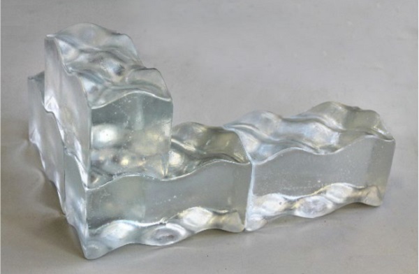 Fig. 3   Interlocking cast glass block developed by (Jacobs,2017) and used as the interlocking glass block reference in this research.