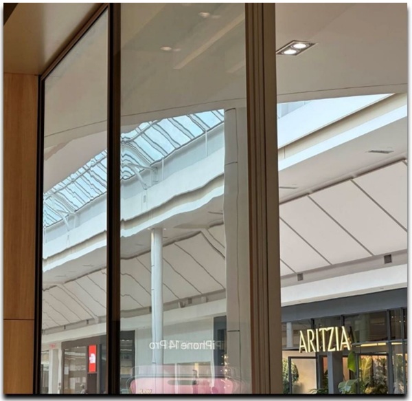 Fig. 3 - Mix of draw lines, edge and lamination distortion