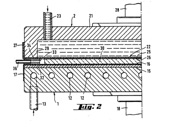 Fig. 3 Glass 30 in contact tempering (University Freiberg Bergakademie, 1991).