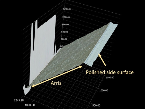Fig. 4: 3D digital photo of arris of Figure 3.