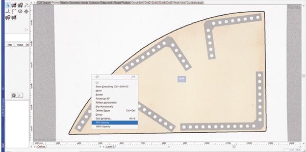 Figure 4: Undistorted image visible within CAD Designer