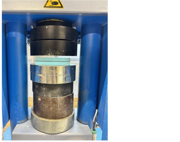 Fig. 4: Compression test build up. 