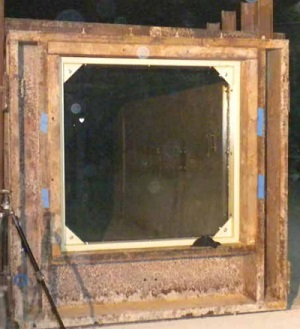 Figure 4: Frame and glazing installed into the shock tube