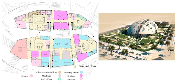 Figure 5. The project tender ground floor and perspective.