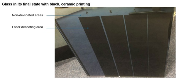 Fig. 5: Decoated Glass with background printing.