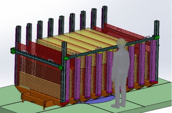 Fig. 5: Horizontal Autoclave Cart Horizontal autoclave cart drawing.