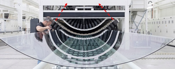 Fig. 4: Machine bending (cylindrical) for 18 000 mm length at sedak.