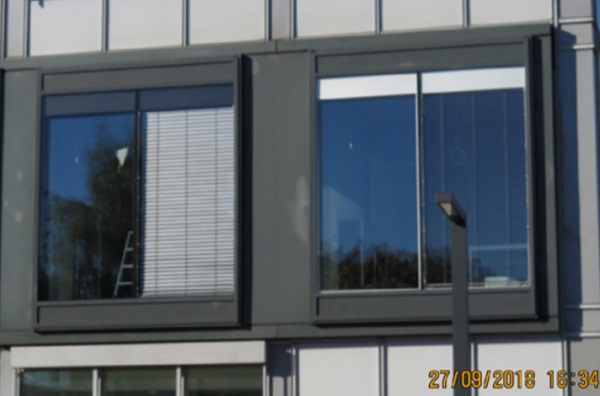 Figure 6 ISOshade ® sample unit installed in VERU test building