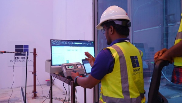 Fig. 6a Test Set up for Line Load Test.