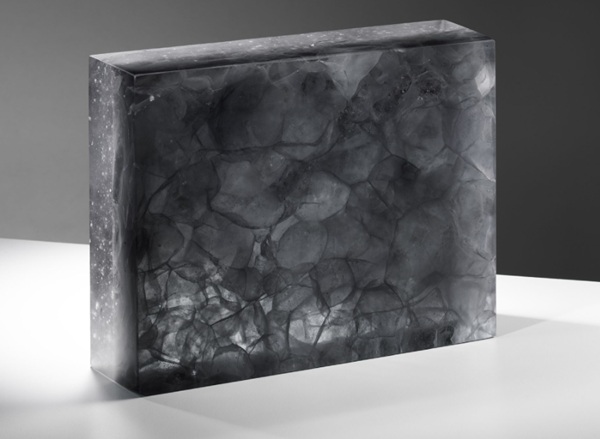 Fig 6: Squall Line, 2024, Kiln Cast Glass (CRT Glass Combined with Cristalica Casting Crystal).