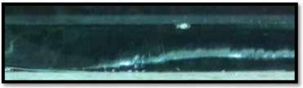 Figure 6: A side view image of a laser spacer