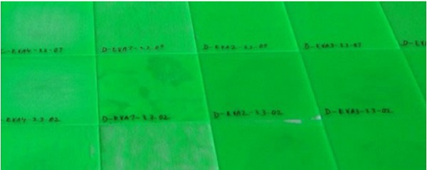 Figure 6 Durability samples with liquid paint