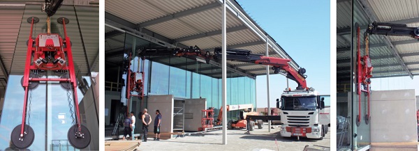 Fig. 7Installation of the insulating glazing in the substructure of the façade prepared by the customer.