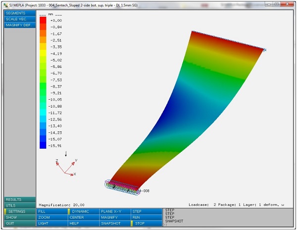 Fig. 7P-131317, 2011 | Glass deflection study, 3-side simple supports