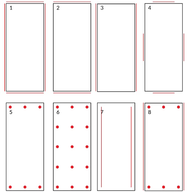 Fig. 7 Support solutions based on the potential use of thin glass (Figure 4). (Ribeiro Silveira 2016)