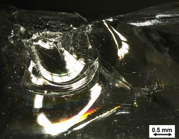 Fig. 8: Cross-section view of suspected crack origin ©Chhadeh.