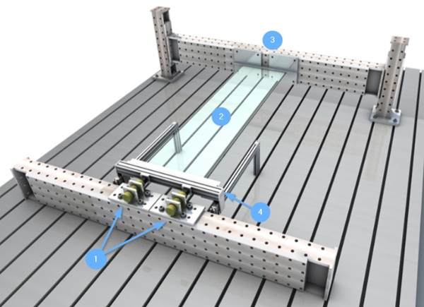 Fig. 8: Digital model of the testing stand.