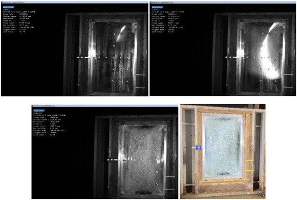 Fig 8: Blast Test for Case 1 Laminate Glass Bonded by Silicone Sealant.