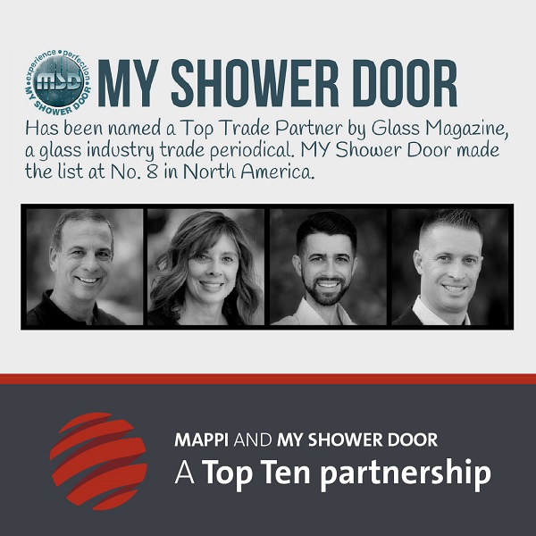 MY Shower Door and Mappi: a Top Ten partnership, when excellence is an everyday strength 