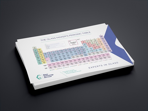 Glass makers’ periodic table of elements