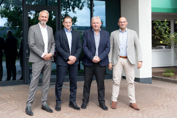 The new generation of HEGLA management: Christian Decker (CEO), Toni Schön (CSO), Dr Heinrich Ostendarp (CTIO) and Peter Herrmann (COO).