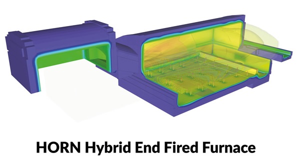 Hybrid-end-fired-furnace