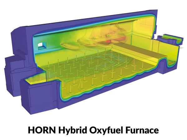 Hybrid-oxyfuel-furnace