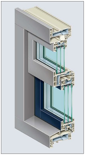 K-VISION offers all technical prerequisites for manufacturing the “city window”, typical of the country. The graphic shows a sample with proCoverTec finishing.
