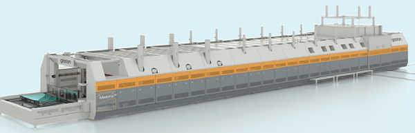 Energy efficient double level Matrix 1427-22 serial bending furnace features active convection heating ACH, all-around heating and trigger for double phase molds. Optional press section can be upgrade later.