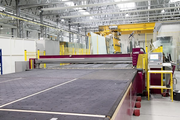 3,500 IG unites per day are generated by four LiSEC cutting lines and three IG production lines.